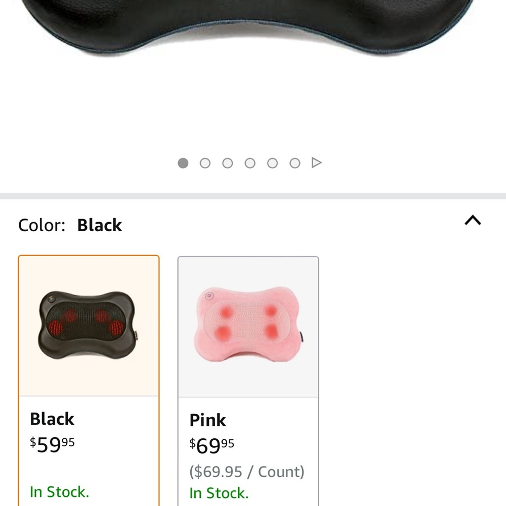 Heated massager. Use at home office or in car